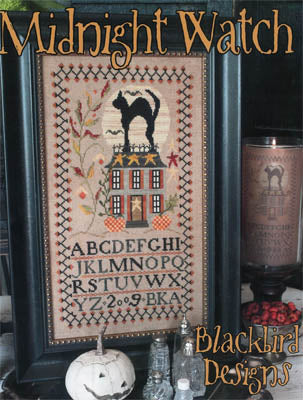 Midnight Watch - Blackbird Designs - Cross Stitch Pattern, Needlecraft Patterns, Needlecraft Patterns, The Crafty Grimalkin - A Cross Stitch Store