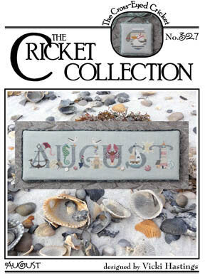 August - Cross Eyed Cricket - Cross Stitch Pattern, Needlecraft Patterns, Needlecraft Patterns, The Crafty Grimalkin - A Cross Stitch Store