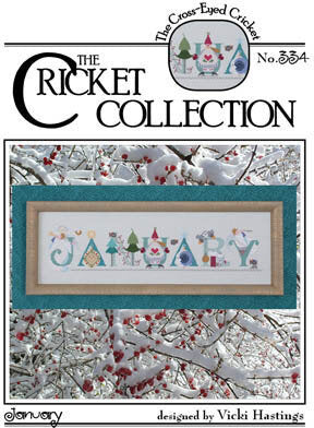 January - Cross Eyed Cricket - Cross Stitch Pattern, Needlecraft Patterns, Needlecraft Patterns, The Crafty Grimalkin - A Cross Stitch Store