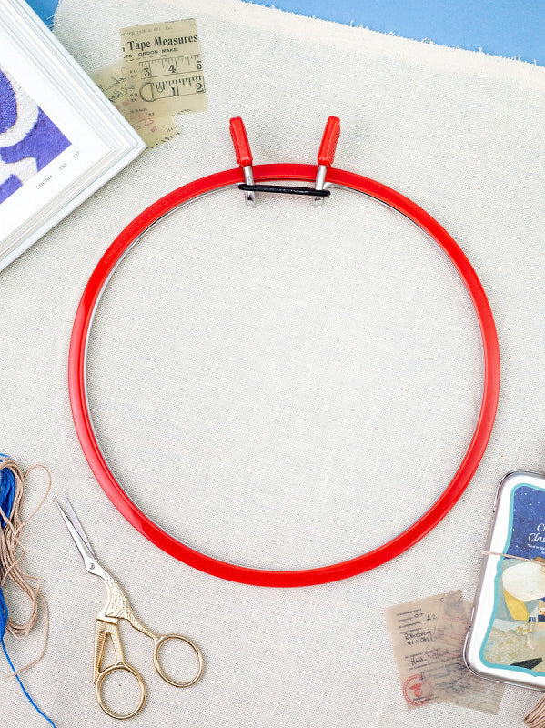 Medium Spring Metal Embroidery Hoop Nurge 160-2 Red 5", Uncategorized, The Crafty Grimalkin - A Cross Stitch Store