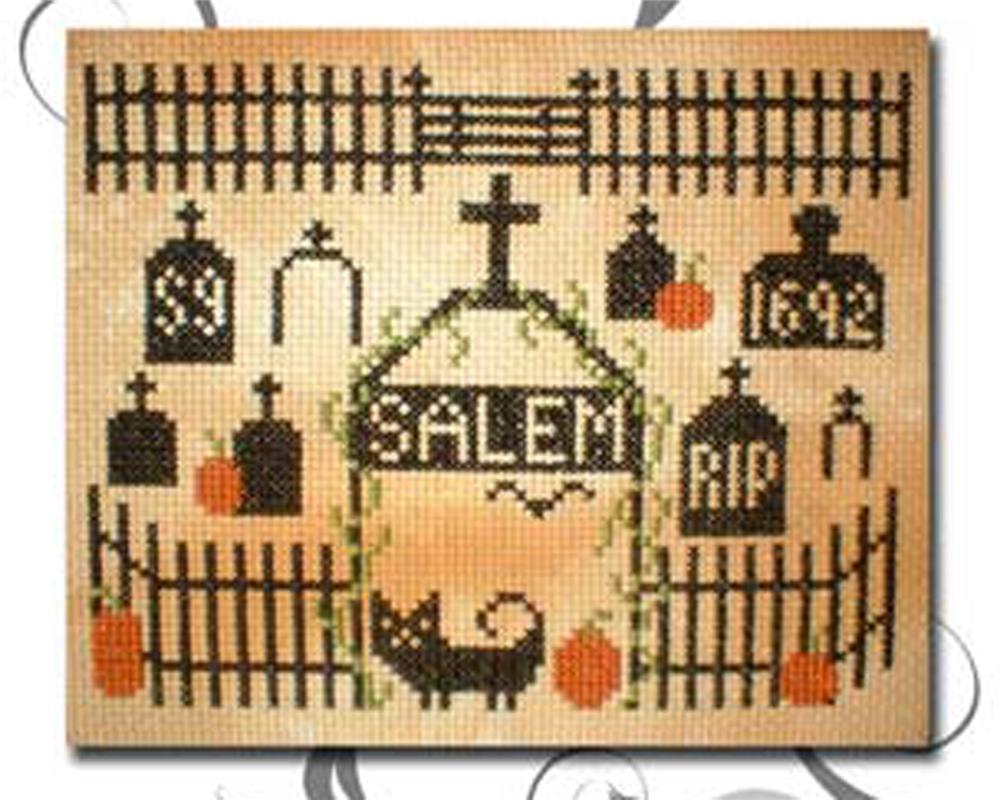 Salem Semetary - The Stitcherhood - Cross Stitch Pattern, Needlecraft Patterns, The Crafty Grimalkin - A Cross Stitch Store