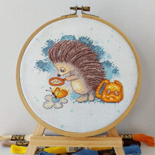 Hedgehog - Artmishka Cross Stitch - Cross Stitch Pattern, Needlecraft Patterns, The Crafty Grimalkin - A Cross Stitch Store