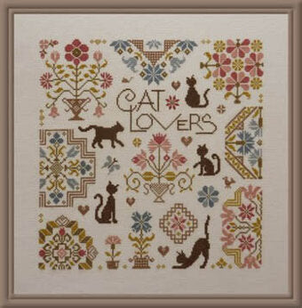 Cat Lovers - Jardin Prive - Cross Stitch Pattern, Needlecraft Patterns, Needlecraft Patterns, The Crafty Grimalkin - A Cross Stitch Store