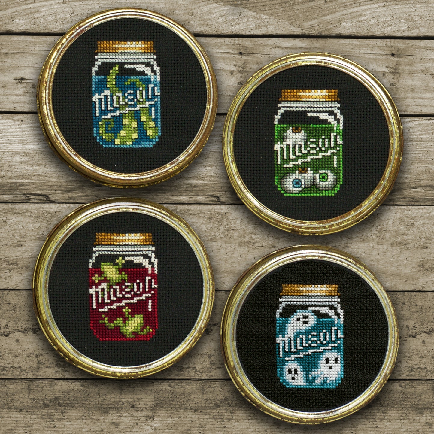 Weird Things in Mason Jars - Lola Crow - Cross Stitch Pattern