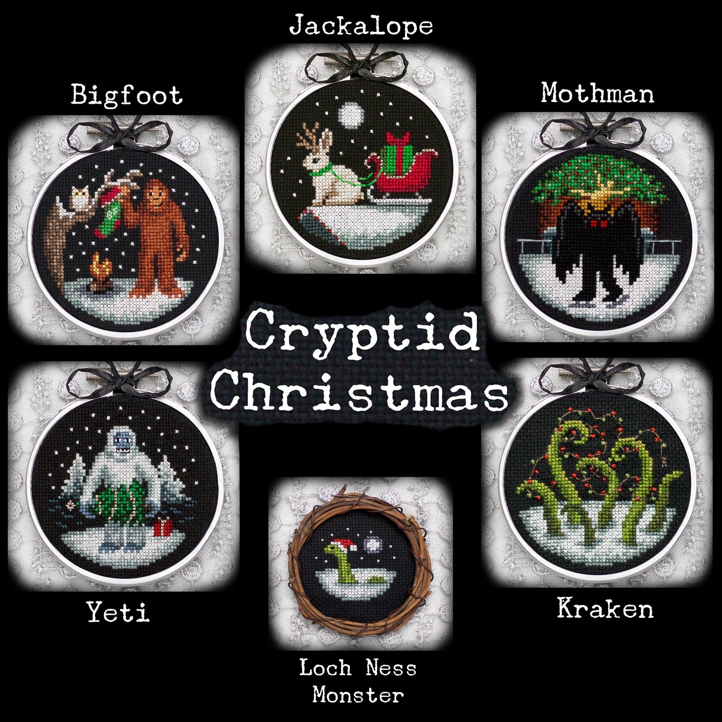 Cryptid Christmas - Lola Crow - Cross Stitch Pattern