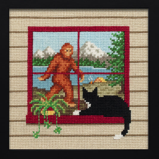 PREORDER What the Cat Saw: Bigfoot - Lola Crow - Cross Stitch Pattern, Needlecraft Patterns, The Crafty Grimalkin - A Cross Stitch Store