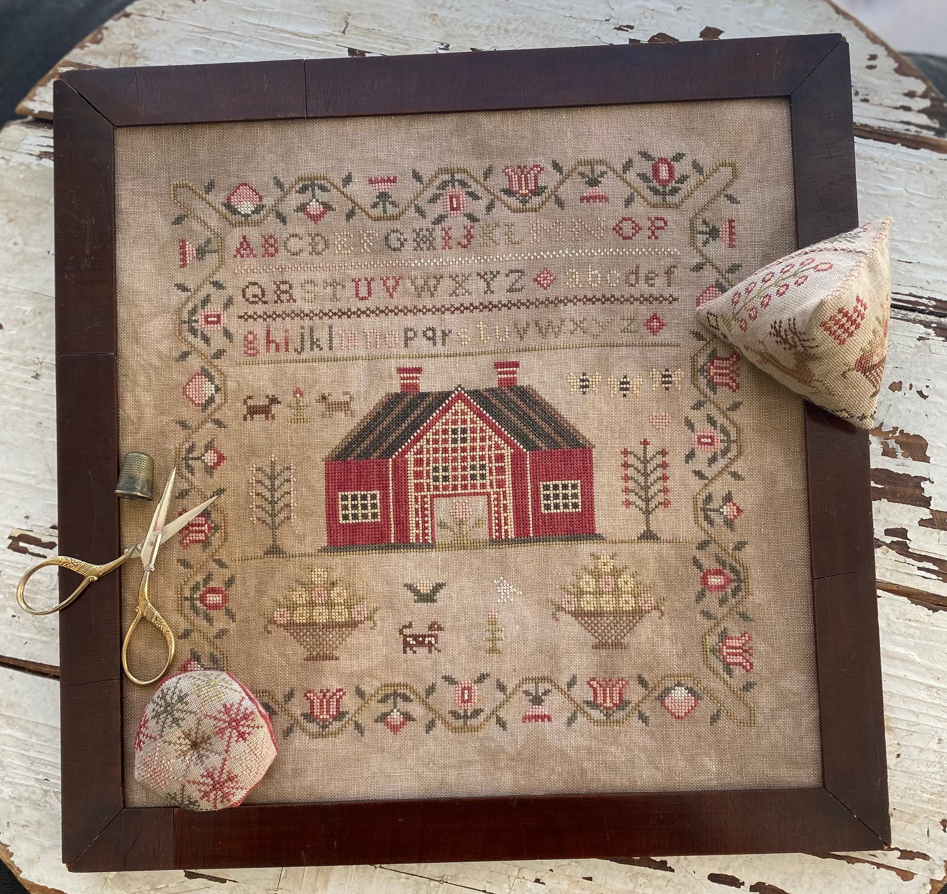 PREORDER Rose Hill Farm Sampler  - Stacy Nash Primitives - Cross Stitch Pattern, Needlecraft Patterns, Needlecraft Patterns, The Crafty Grimalkin - A Cross Stitch Store