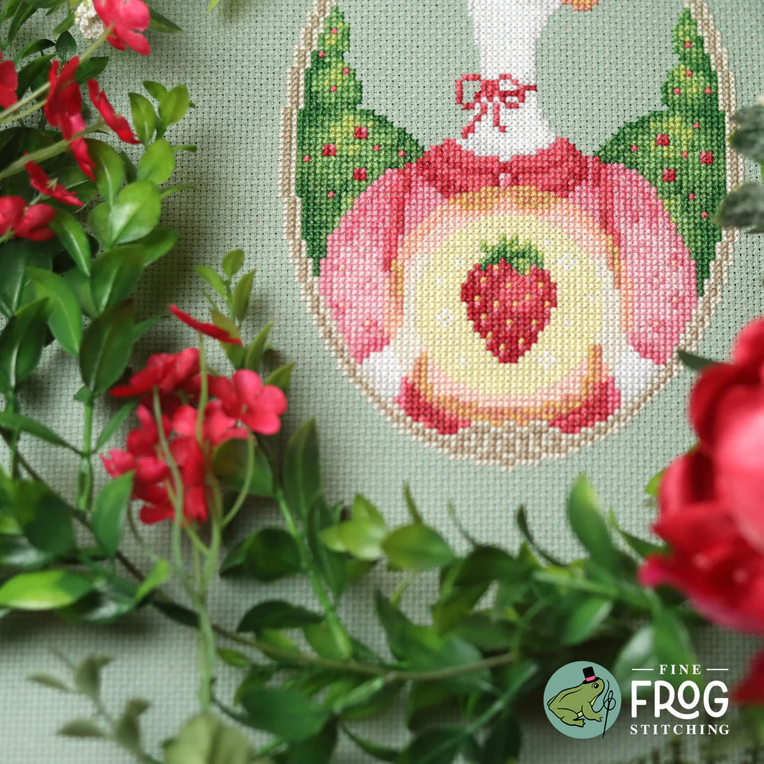 PREORDER  Strawberry Goose Witch - Fine Frog Stitching - Cross Stitch Pattern, Needlecraft Patterns, The Crafty Grimalkin - A Cross Stitch Store