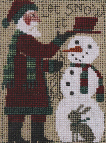 2018 Santa - Let it Snow - The Prairie Schooler - Cross Stitch Pattern