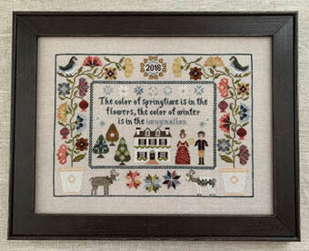 The Color of Winter - The Blue Flower - Cross Stitch Pattern, Needlecraft Patterns, Needlecraft Patterns, The Crafty Grimalkin - A Cross Stitch Store