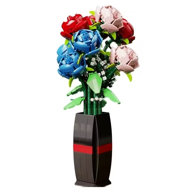 9 Roses of Eternal Love Building Brick Potted Flower F07M9-3(101)