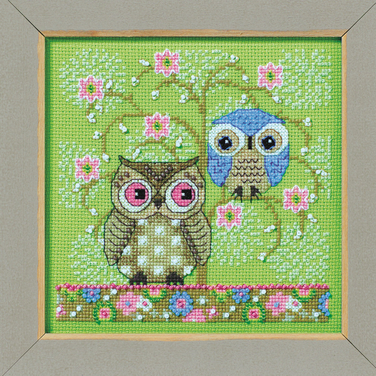 Spring Owls - Mill Hill - Debbie Mumm Kit, Needlecraft Kits, Needlecraft Kits, The Crafty Grimalkin - A Cross Stitch Store