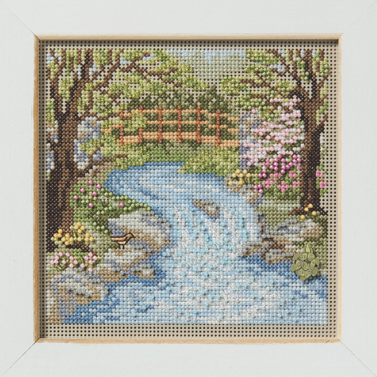 Waterfall - Mill Hill - Spring 2025 Buttons and Beads, Needlecraft Kits, Needlecraft Kits, The Crafty Grimalkin - A Cross Stitch Store