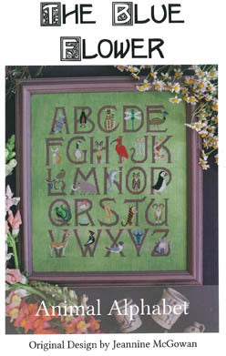 Animal Alphabet - The Blue Flower - Cross Stitch Pattern, Needlecraft Patterns, Needlecraft Patterns, The Crafty Grimalkin - A Cross Stitch Store