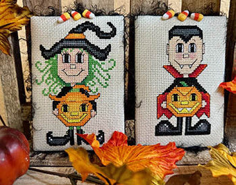 Trick or Treat Friends - Frony Ritter Designs - Cross Stitch Pattern, Needlecraft Patterns, The Crafty Grimalkin - A Cross Stitch Store