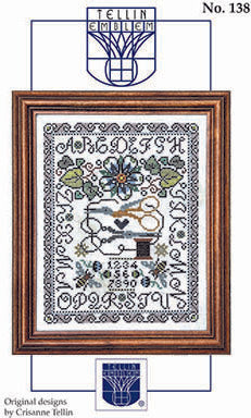 Scissor Sampler 2 - Tellin Emblem - Cross Stitch Pattern, Needlecraft Patterns, The Crafty Grimalkin - A Cross Stitch Store