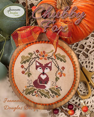 Chubby Fox - Jeannette Douglas - Cross Stitch Pattern, Needlecraft Patterns, The Crafty Grimalkin - A Cross Stitch Store