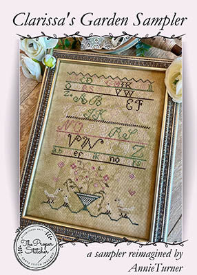 Clarissa's Garden Sampler - The Proper Stitcher - Cross Stitch Pattern, Needlecraft Patterns, The Crafty Grimalkin - A Cross Stitch Store