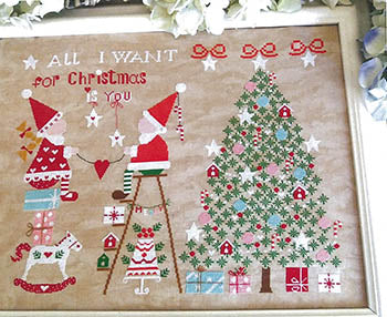 All I Want For Christmas Is You - Cuore E Batticuore - Cross Stitch Pattern, Needlecraft Patterns, The Crafty Grimalkin - A Cross Stitch Store