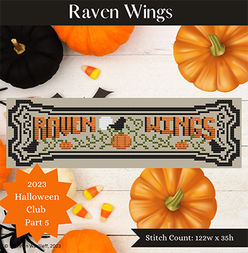 Raven Wings - Shannon Christine Designs - Cross Stitch Pattern, Needlecraft Patterns, The Crafty Grimalkin - A Cross Stitch Store