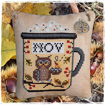 November Months in a Mug - Fairy Wool in the Wood - Cross Stitch Pattern, Needlecraft Patterns, The Crafty Grimalkin - A Cross Stitch Store