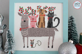 Reindeer Games - Lindy Stitches - Cross Stitch Pattern, Needlecraft Patterns, Needlecraft Patterns, The Crafty Grimalkin - A Cross Stitch Store