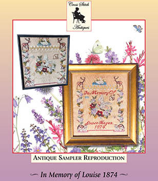 In Memory of Louise 1874 - Cross Stitch Antiques - Cross Stitch Patterns, Needlecraft Patterns, The Crafty Grimalkin - A Cross Stitch Store