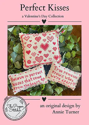 Perfect Kisses by The Proper Stitcher - Cross Stitch Pattern, Needlecraft Patterns, The Crafty Grimalkin - A Cross Stitch Store