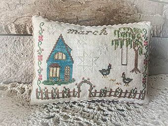 March Cottage - From the Heart - Cross Stitch Pattern, Needlecraft Patterns, Needlecraft Patterns, The Crafty Grimalkin - A Cross Stitch Store