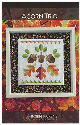 Acorn Trio - Robin Pickens Cross Stitch Patterns, The Crafty Grimalkin - A Cross Stitch Store