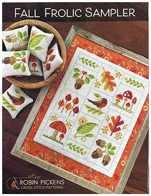 Fall Frolic Sampler - Robin Pickens Cross Stitch Patterns, The Crafty Grimalkin - A Cross Stitch Store