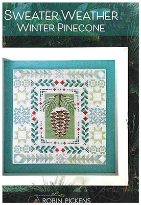 Sweater Weather Winter Pinecone - Robin Pickens Cross Stitch Patterns, The Crafty Grimalkin - A Cross Stitch Store