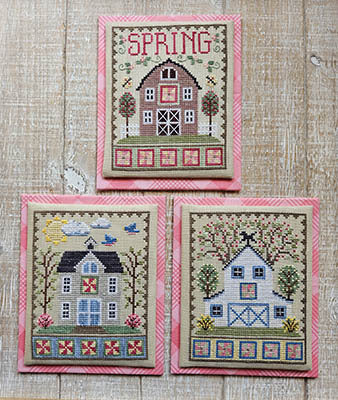 Spring Barn Trio #223 - Waxing Moon Designs - Cross Stitch Pattern, Needlecraft Patterns, Needlecraft Patterns, The Crafty Grimalkin - A Cross Stitch Store