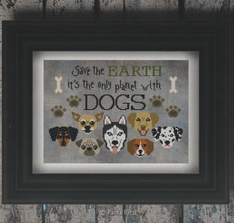 Dogs, Save the Earth Series - Puntini Puntini  - Cross Stitch Pattern