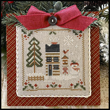 Log Cabin Into the Woods Mrs. Snow,  Log Cabin Christmas #7  Little House Needleworks - Cross Stitch Pattern