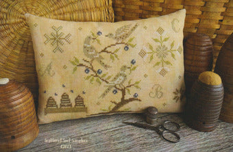 Sweeter Than Honey Pinkeep - Scattered Seed Samplers - Cross Stitch Pattern