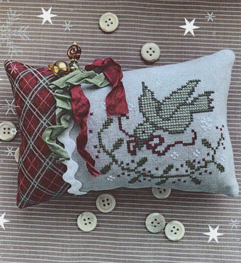 Holly Bird Ornament - Stitches by Ethel - Cross Stitch Pattern