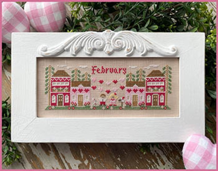 February Mini Village - Country Cottage Needleworks - Cross Stitch Pattern