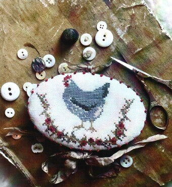 Little French Hen and Needlebook  - Stacy Nash Primitives - Cross Stitch Pattern, Needlecraft Patterns, Needlecraft Patterns, The Crafty Grimalkin - A Cross Stitch Store