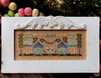 April Mini Village - Country Cottage Needleworks - Cross Stitch Pattern