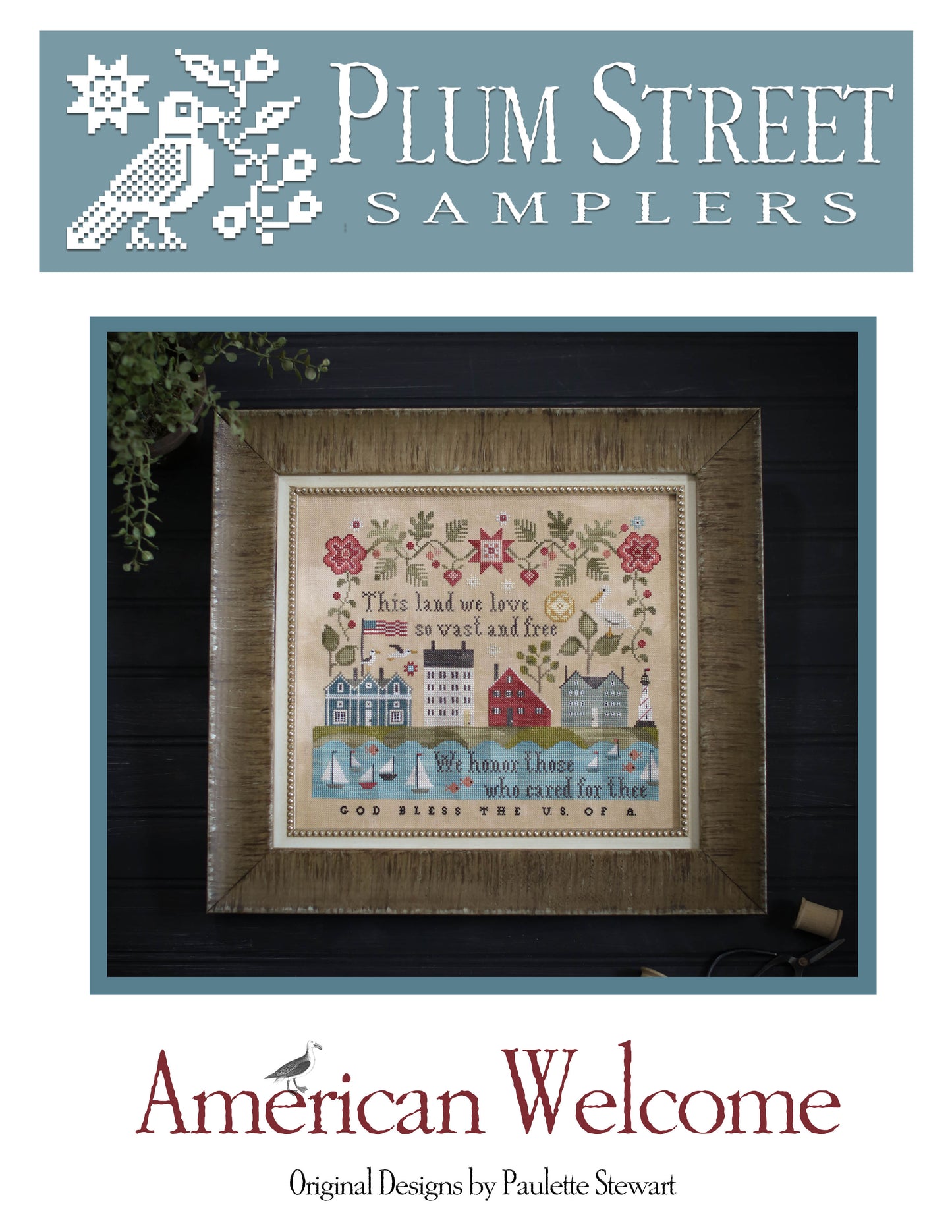 American Welcome - Plum Street Samplers - Cross Stitch Pattern