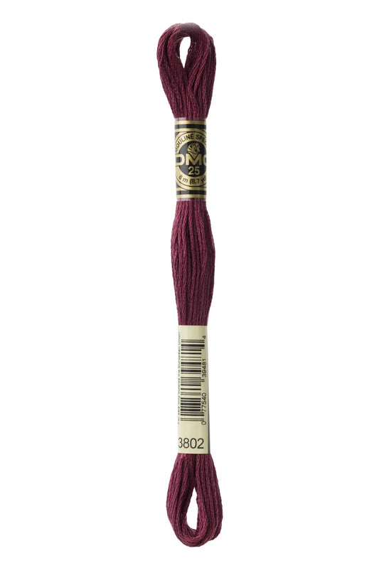 DMC 3802 - Antique Mauve - Very Dark - DMC 6 Strand Embroidery Thread, Thread & Floss, Thread & Floss, The Crafty Grimalkin - A Cross Stitch Store