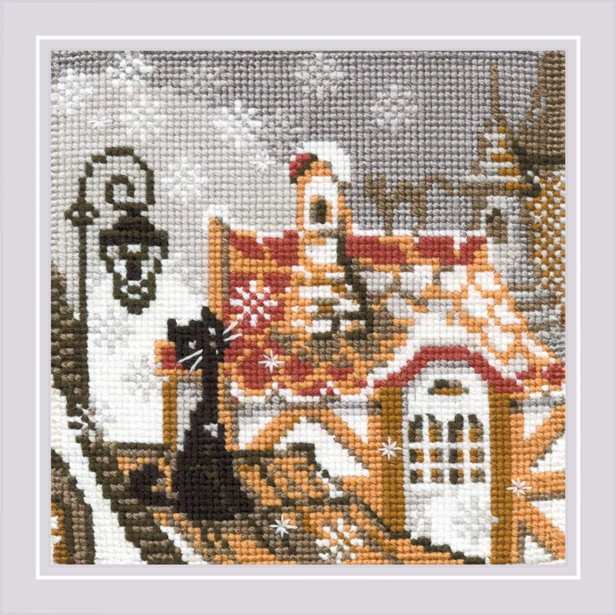 City & Cats Winter R610 Counted Cross Stitch Kit, The Crafty Grimalkin - A Cross Stitch Store