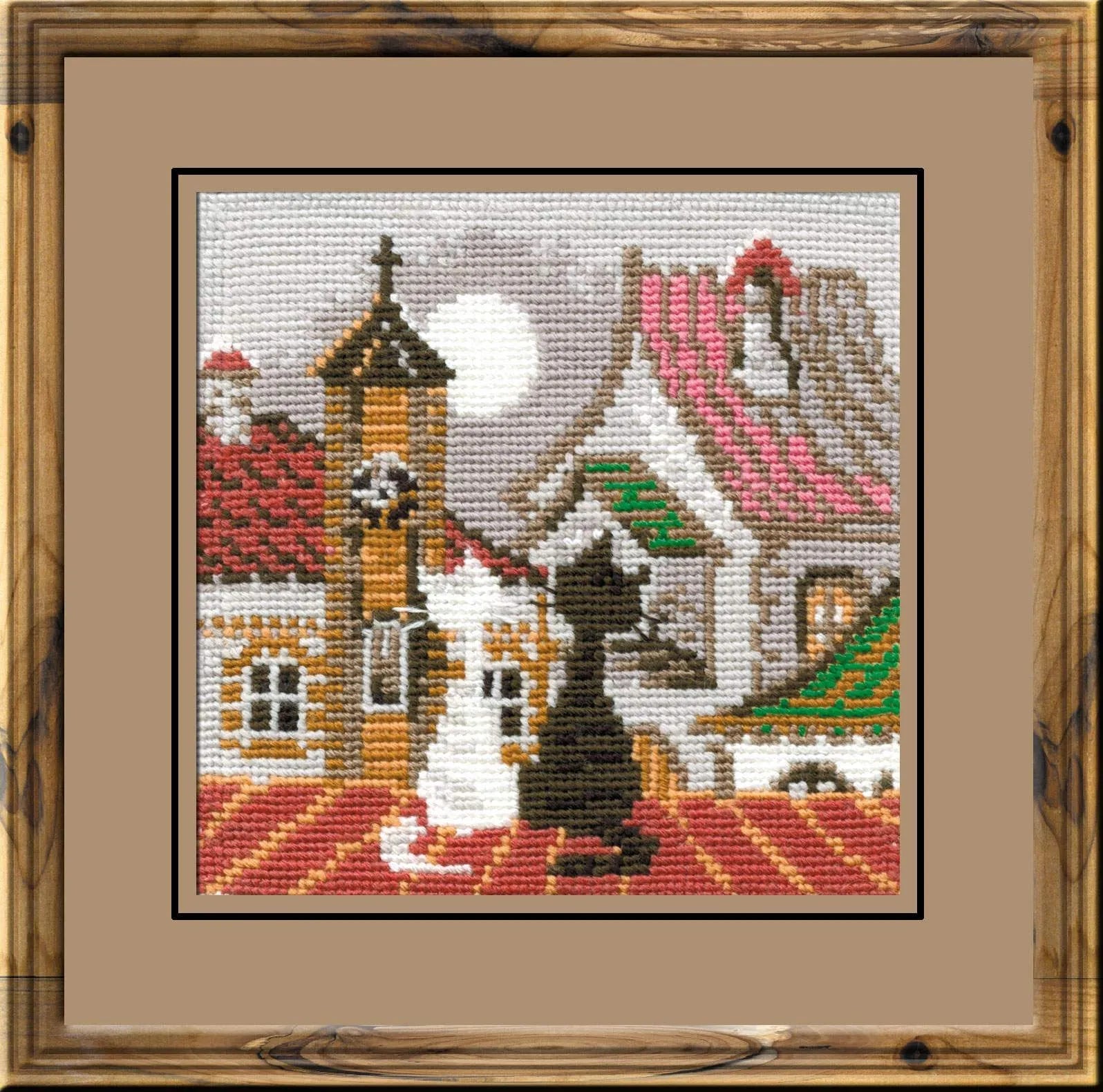 City & Cats Spring R611 Counted Cross Stitch Kit, The Crafty Grimalkin - A Cross Stitch Store