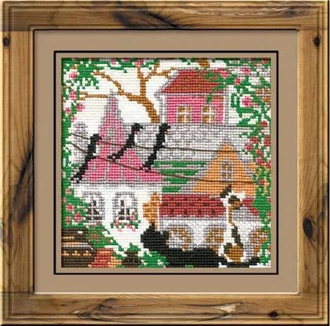 City & Cats Summer R612 Counted Cross Stitch Kit, The Crafty Grimalkin - A Cross Stitch Store