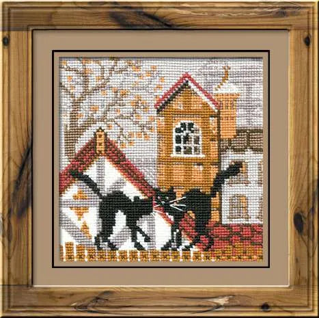 City & Cats Autumn R613 Counted Cross Stitch Kit, The Crafty Grimalkin - A Cross Stitch Store