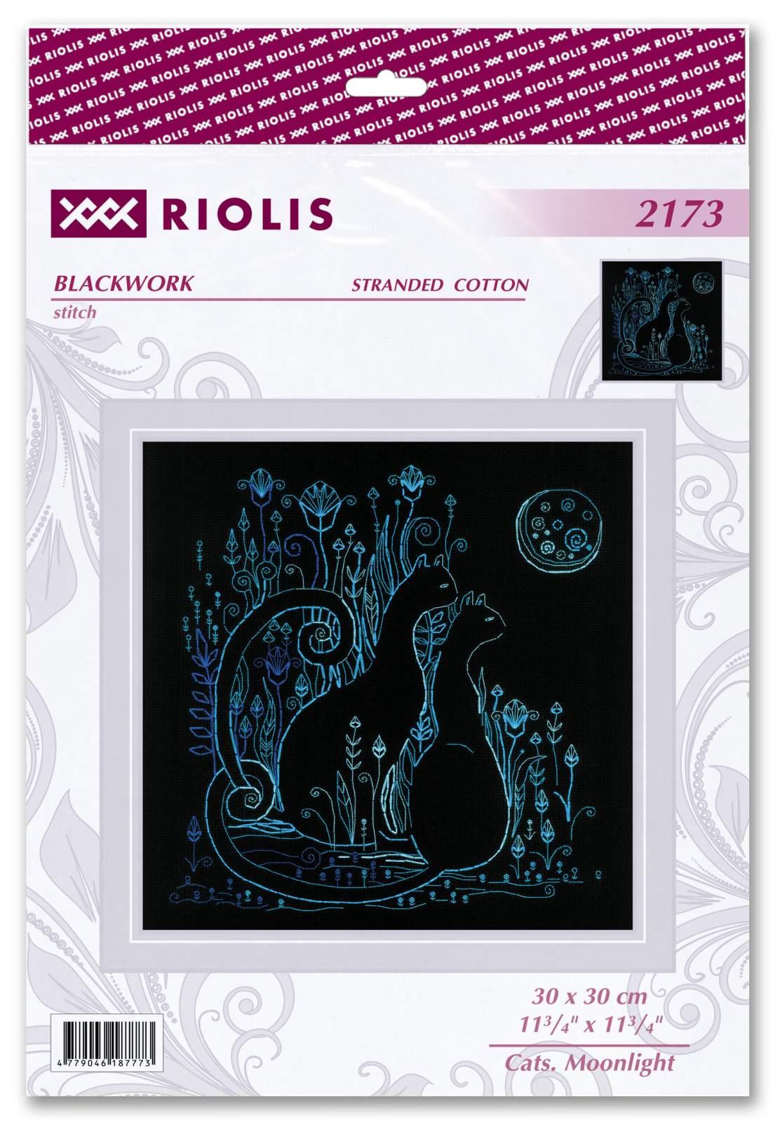 Cats. Moonlight R2173 Counted Cross Stitch Kit, Needlecraft Kits, The Crafty Grimalkin - A Cross Stitch Store