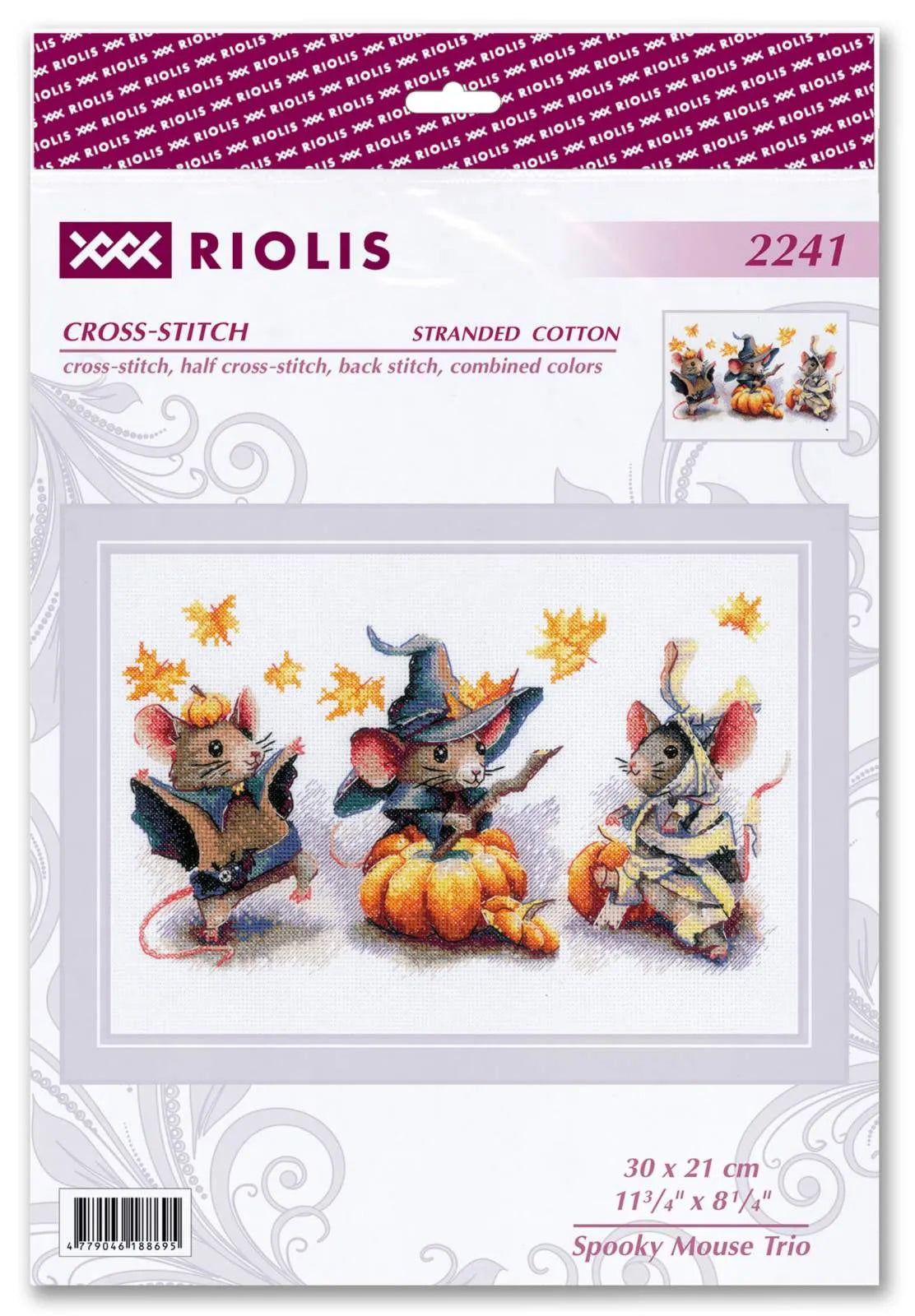 Spooky Mouse Trio R2241 Counted Cross Stitch Kit, Needlecraft Kits, Needlecraft Kits, The Crafty Grimalkin - A Cross Stitch Store