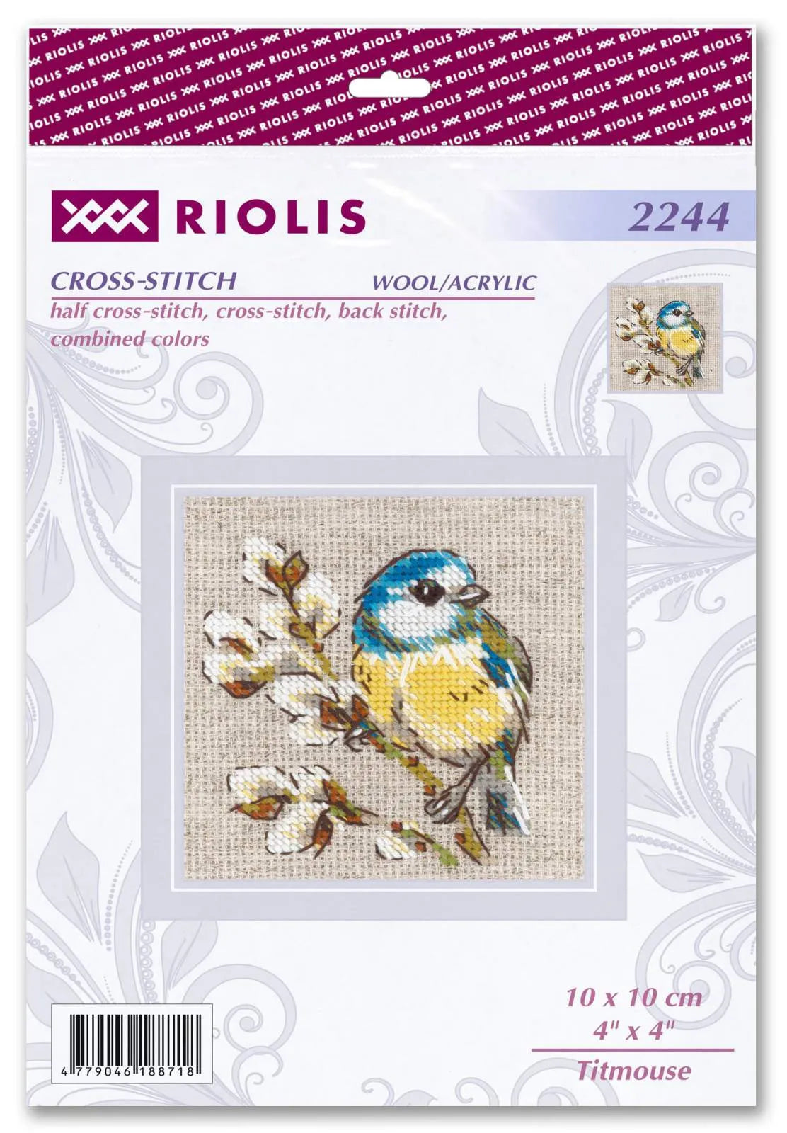 Titmouse¬¨‚Ä† R2244 Counted Cross Stitch Kit, Needlecraft Kits, Needlecraft Kits, The Crafty Grimalkin - A Cross Stitch Store