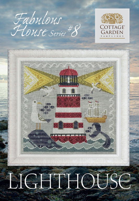 The Lighthouse - Fabulous House Series #8- Cottage Garden Samplings - Cross Stitch Pattern